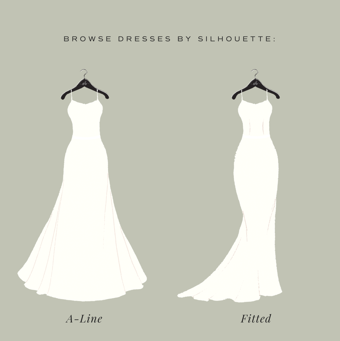custom wedding dress illustration for a bridal boutique business