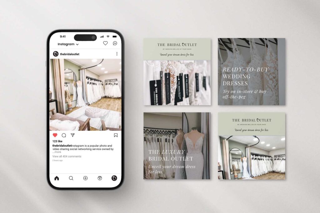 bridal wedding dress boutique website design