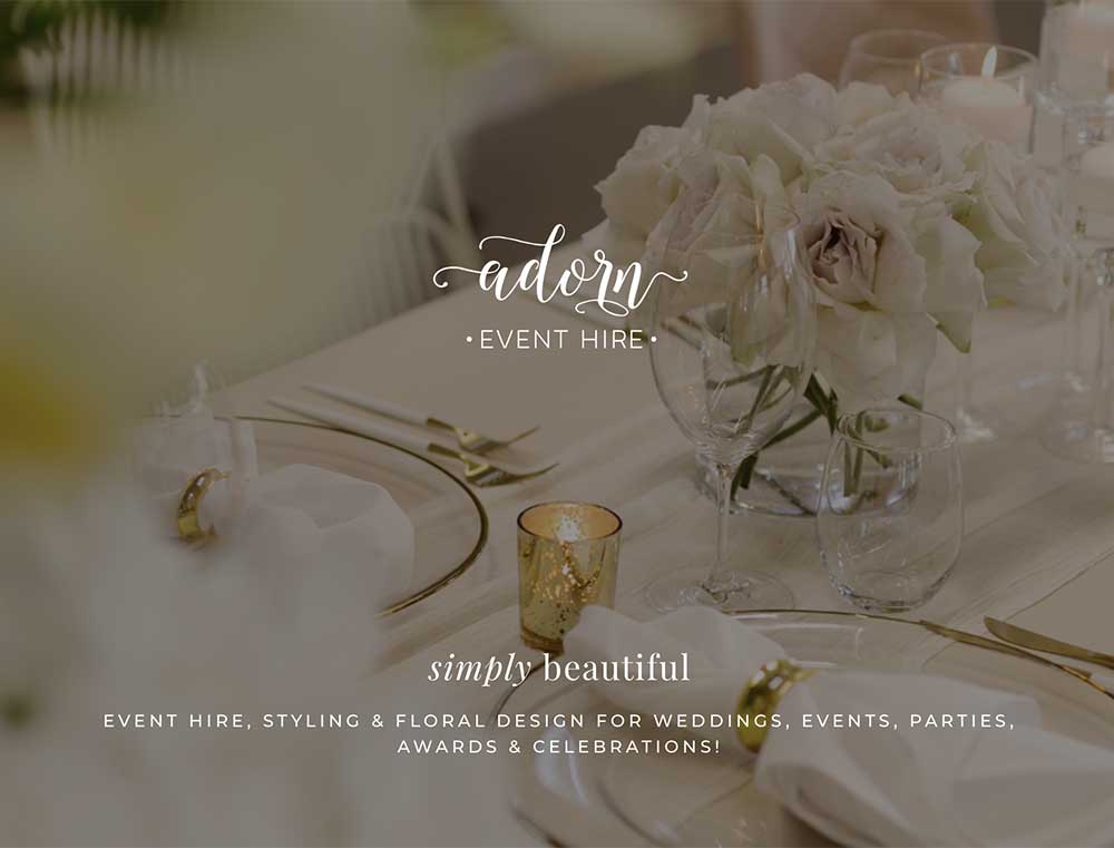 website design for wedding and events company