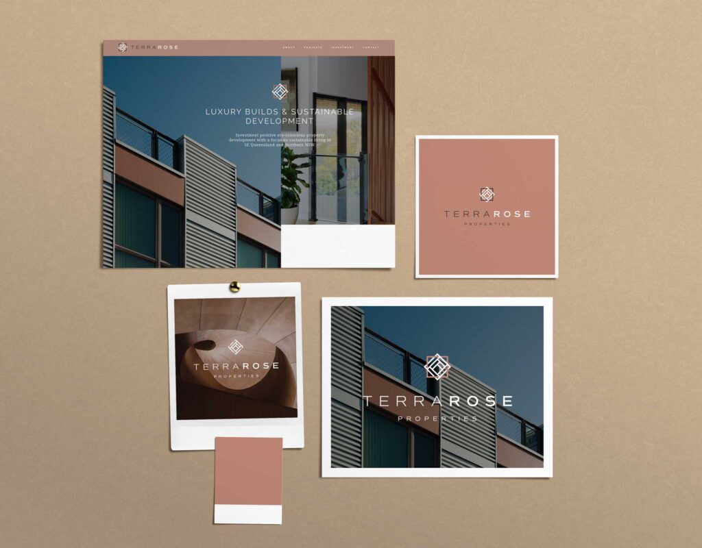 Stylish modern branding and logo design for property development startup